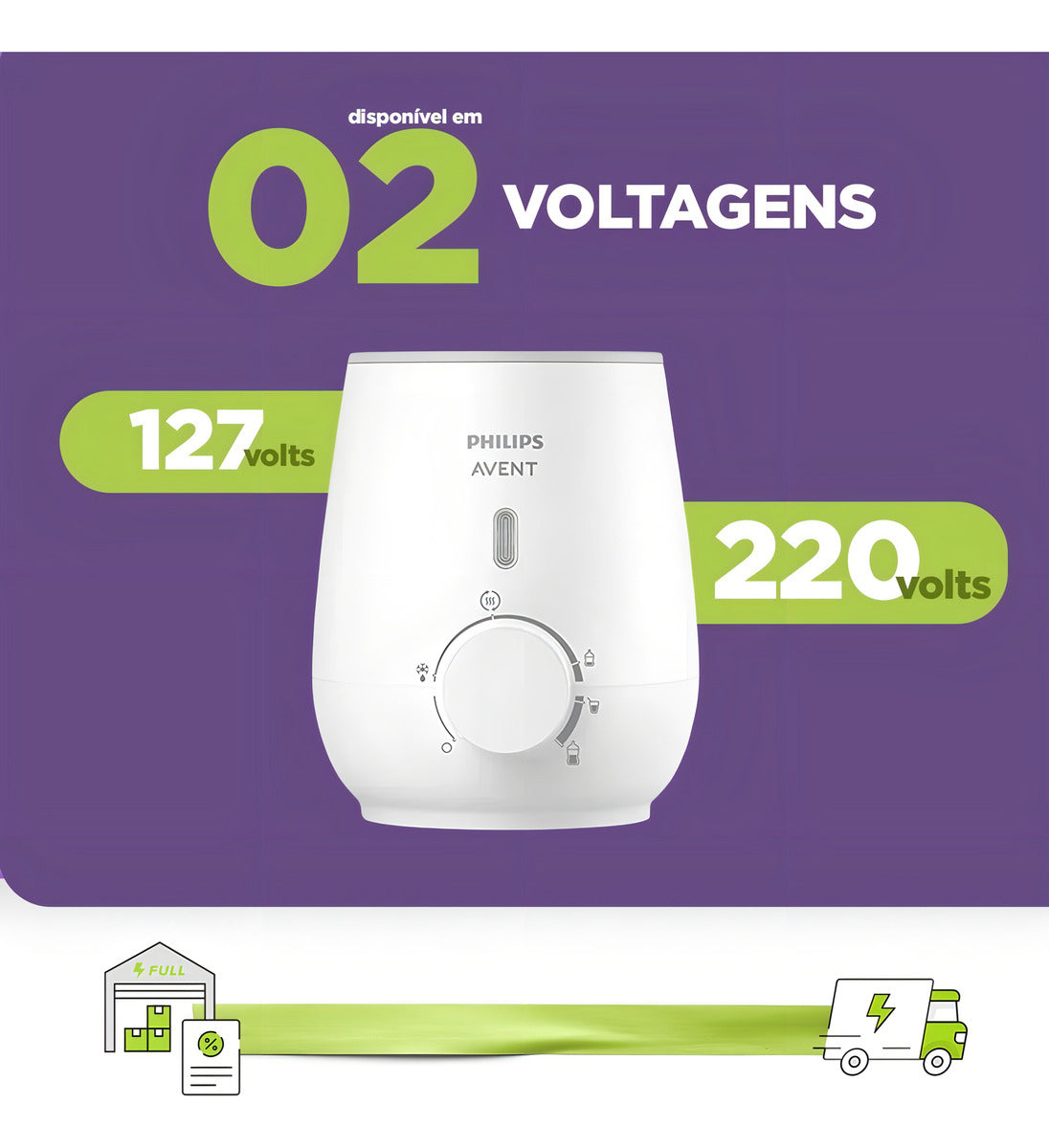 Aquecedor De Mamadeiras 127v - SCF355/07 Philips Avent