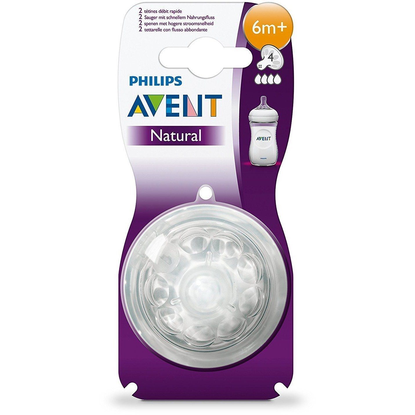 Bicos Philips AVENT Natural Response 3.0 - Pack com 2 Pétalas