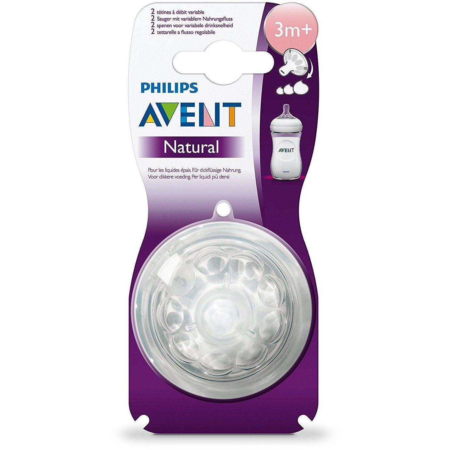 Bicos Philips AVENT Natural Response 3.0 - Pack com 2 Pétalas