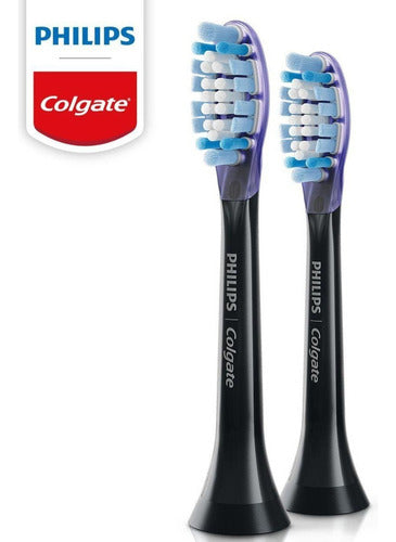 Philips Colgate Sonicpro Gum Health kit 2 refis escova eletrônico cor preto